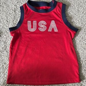 All in Motion Red and Blue Athletic Tank Top